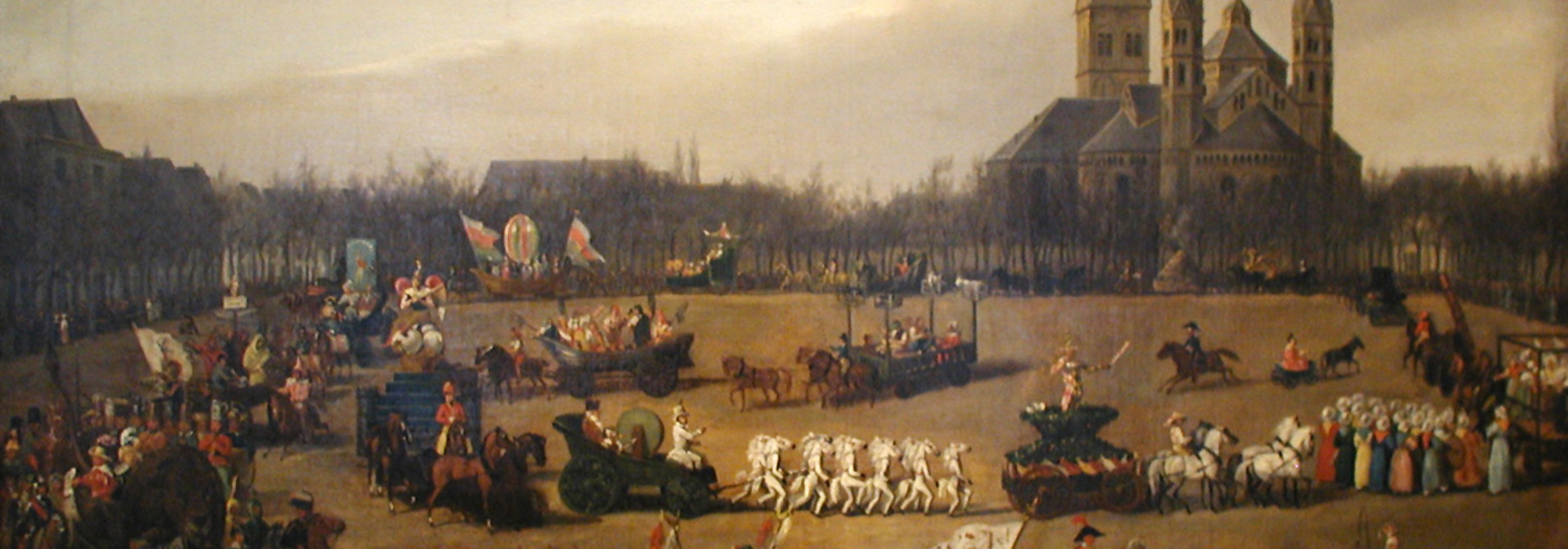 Rosenmontag auf dem Neumarkt 1836 von Simon Meister