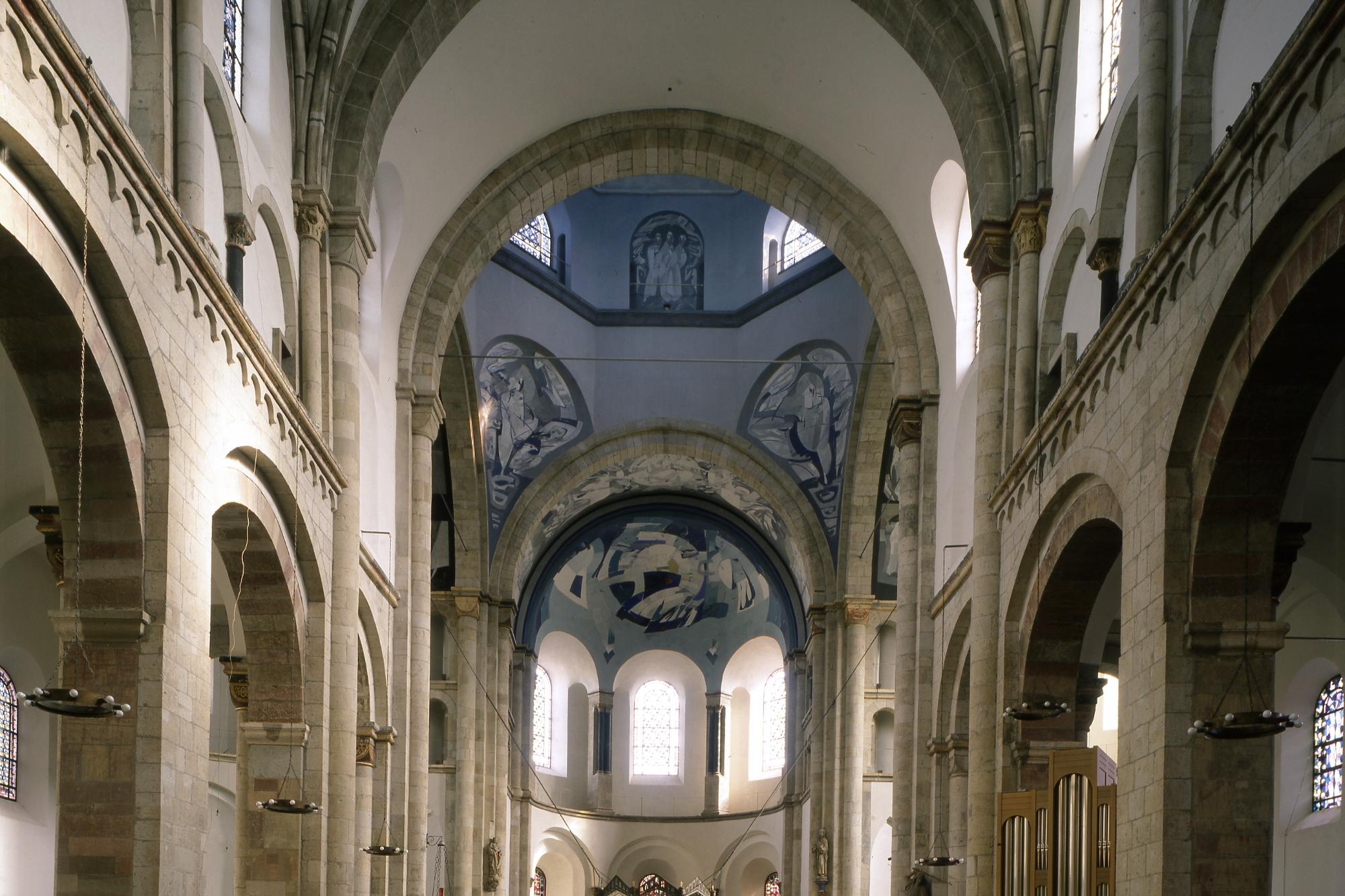 Apostelstr., St.Aposteln Ostvierung und Ostkonche, Ausmalung von H. Gottfried 1988-93, Foto Stadtkonservator köln, Körber-leupold 1994