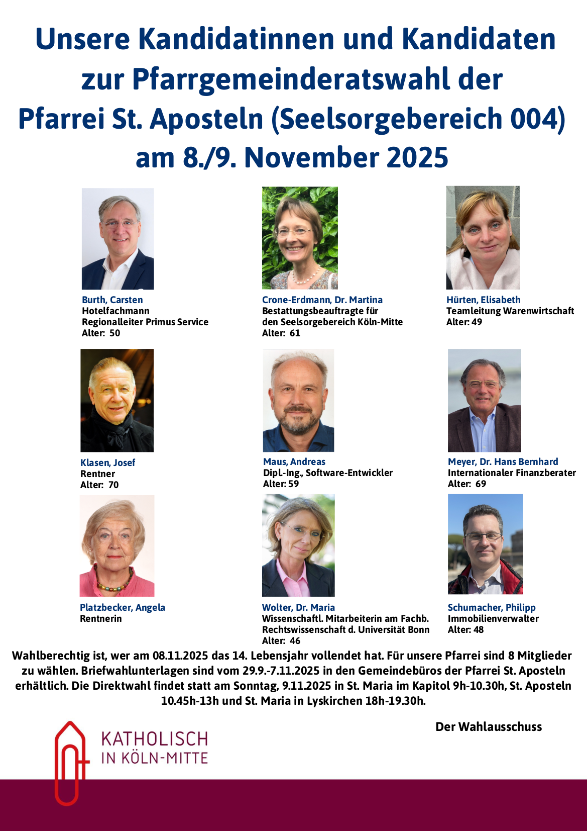 PGR-Kandidaten Aposteln 2025